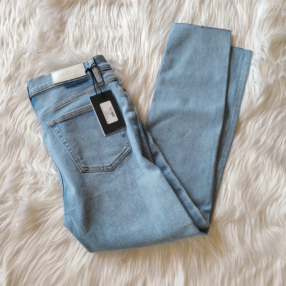 Re/Done Levi's Jean 90's High Rise Ankle Crop Skinny Y2K 29 NWT Anthropologie - Picture 2 of 5
